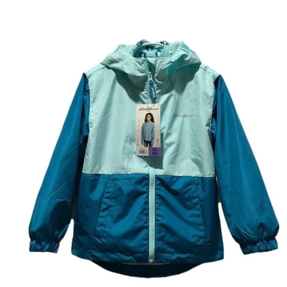 Eddie Bauer Girl's Jacket 3 in 1 Paradise Blue Size XS NWT - Picture 1 of 6